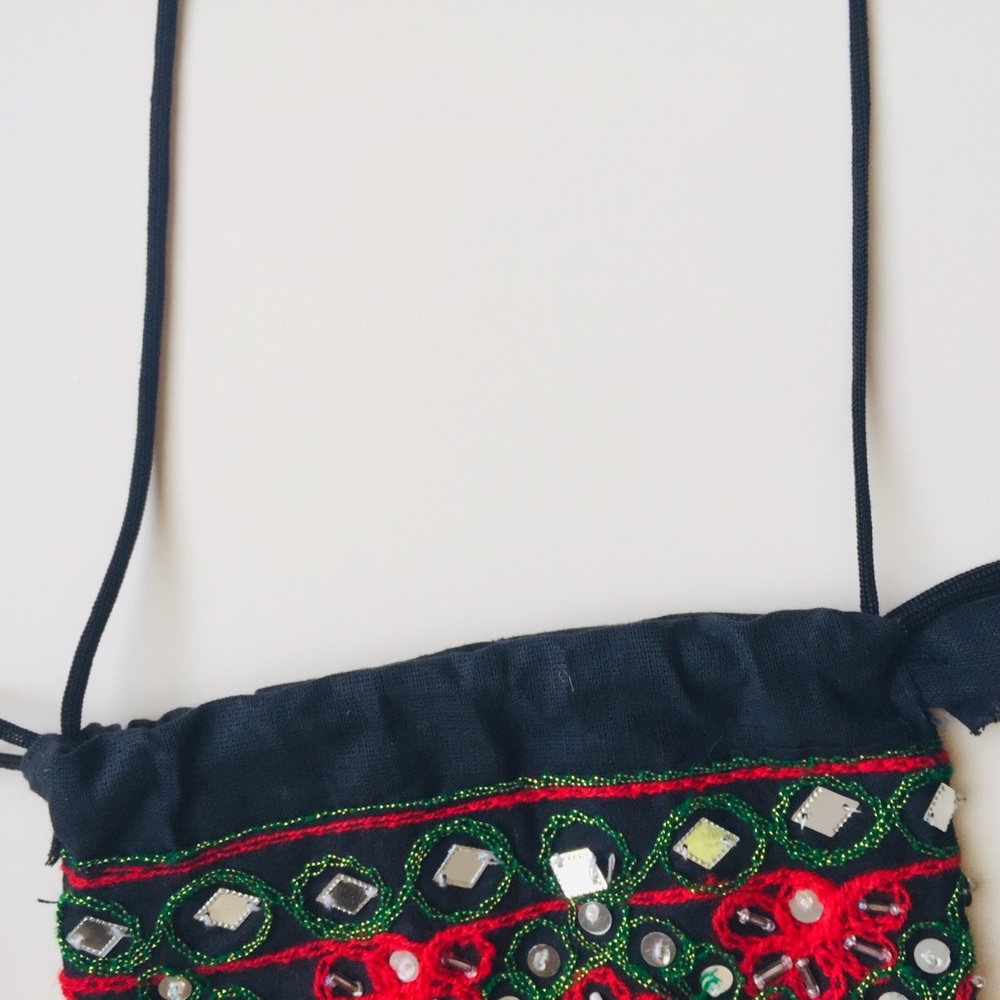 Drawstring Purse Colorful Embroidery - Picture 5 of 6